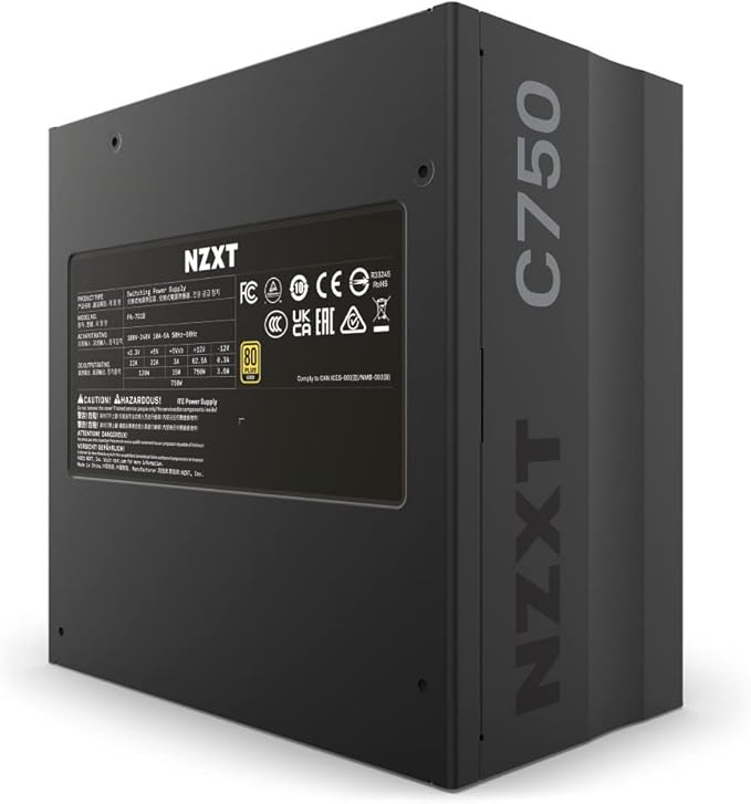 NZXT POWER SUPPLY C750 750W GOLD PA 7G1BB UK Image