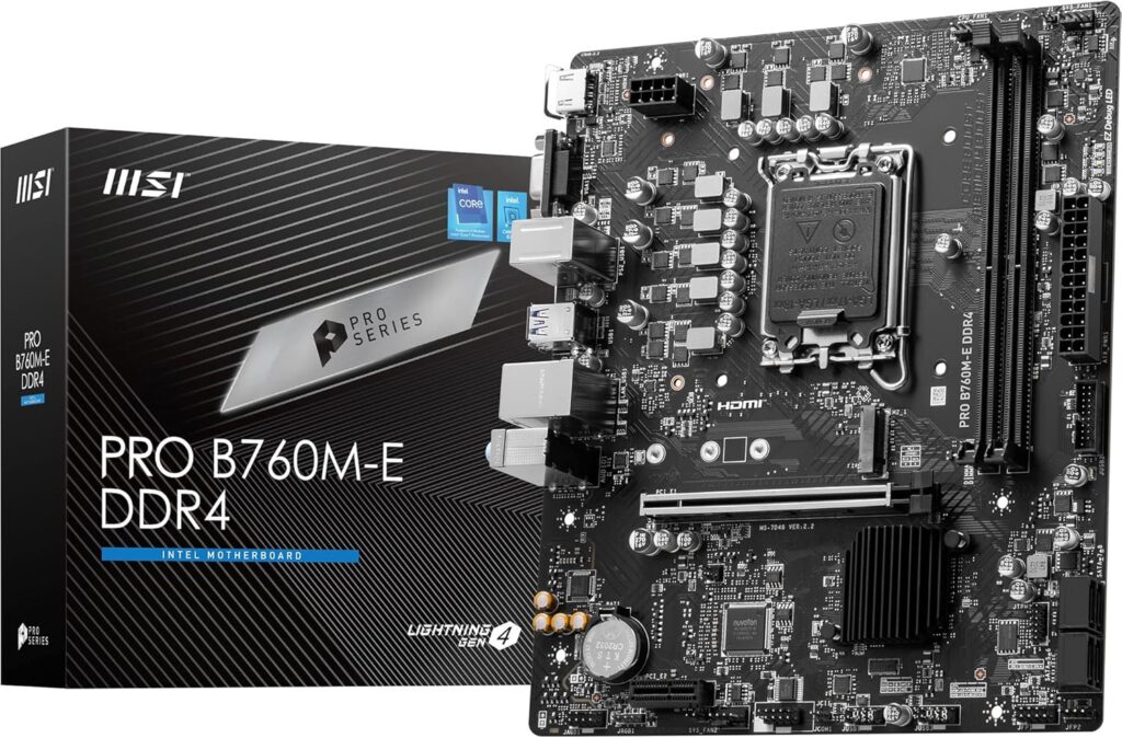 MSI MOTHERBOARD PRO B760M E DDR4 Image