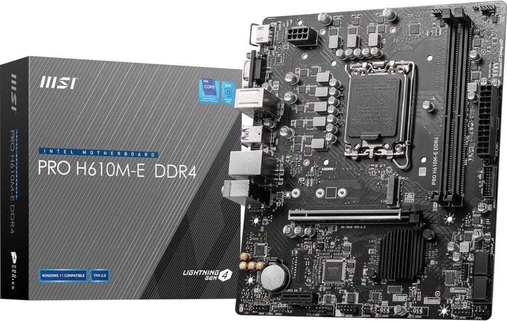 MSI MOTHERBOARD PRO H610M E DDR4 Image