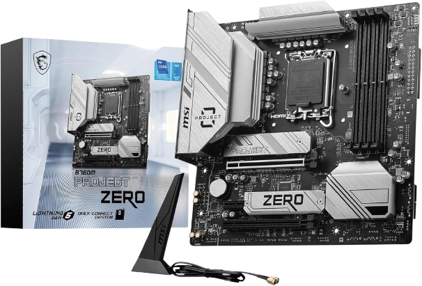 MSI B760M PROJECT ZERO MOTHERBOARD Image