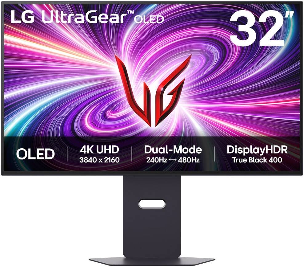 LG UltraGear Dual-Mode Gaming Monitor, 32″ 4K UHD OLED Display, 240Hz Refresh Rate, 0.03 (GtG) Response Time, G-Sync, AdaptiveSync, & FreeSync Premium Pro Compatible, Black Image