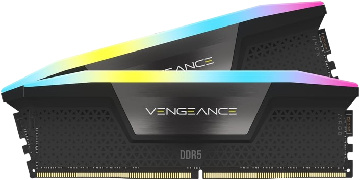 VENGEANCE® RGB 64GB (2x32GB) DDR5 DRAM 6600MHz C32 Black Image