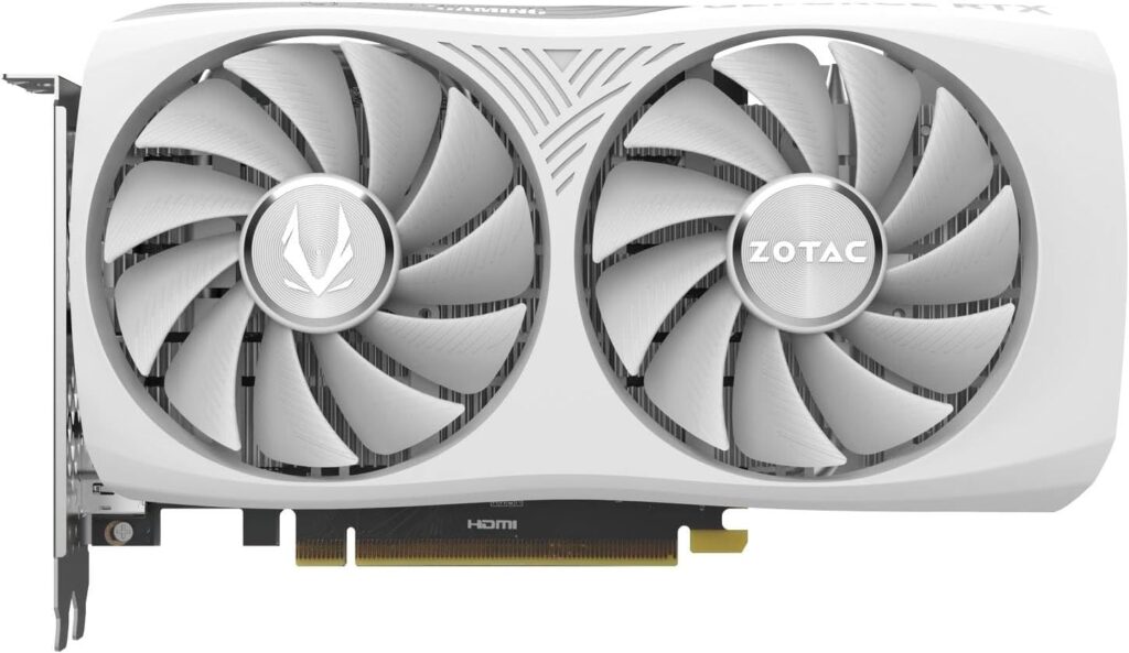 ZOTAC GAMING GeForce RTX 4060 8GB Twin Edge OC White Edition DLSS 3 8GB GDDR6 128-bit 17 Gbps PCIE 4.0 Compact Gaming Graphics Card Image