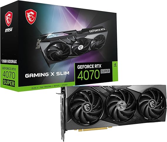 MSI Gaming RTX 4070 Super 12G Gaming X Slim Graphics Card Image