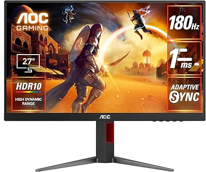 AOC 27 Inch IPS FullHD 180Hz, 1ms, HDR10 Gaming Monitor Image