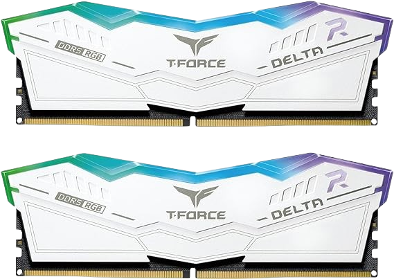 T-FORCE DELTA [32GBx2] 6000MHz DDR5 WHITE RAM Image