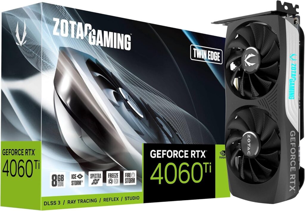 ZOTAC Gaming GeForce RTX 4060 Ti 8GB Twin Edge DLSS 3 8GB GDDR6 128-bit 18 Gbps PCIE 4.0 Compact Gaming Graphics Card Image