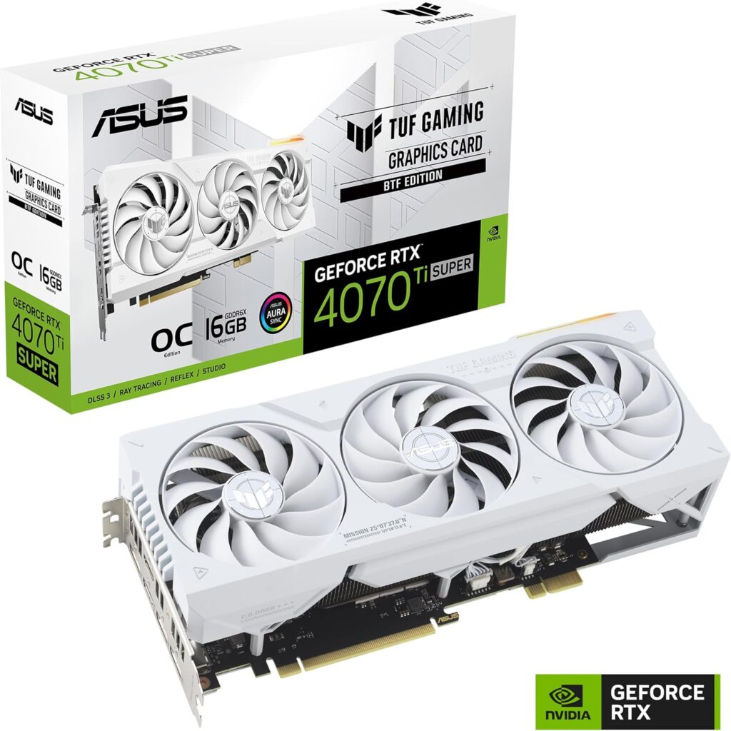 ASUS TUF Gaming GeForce RTX 4070 Ti SUPER BTF White OC Edition 16GB Image