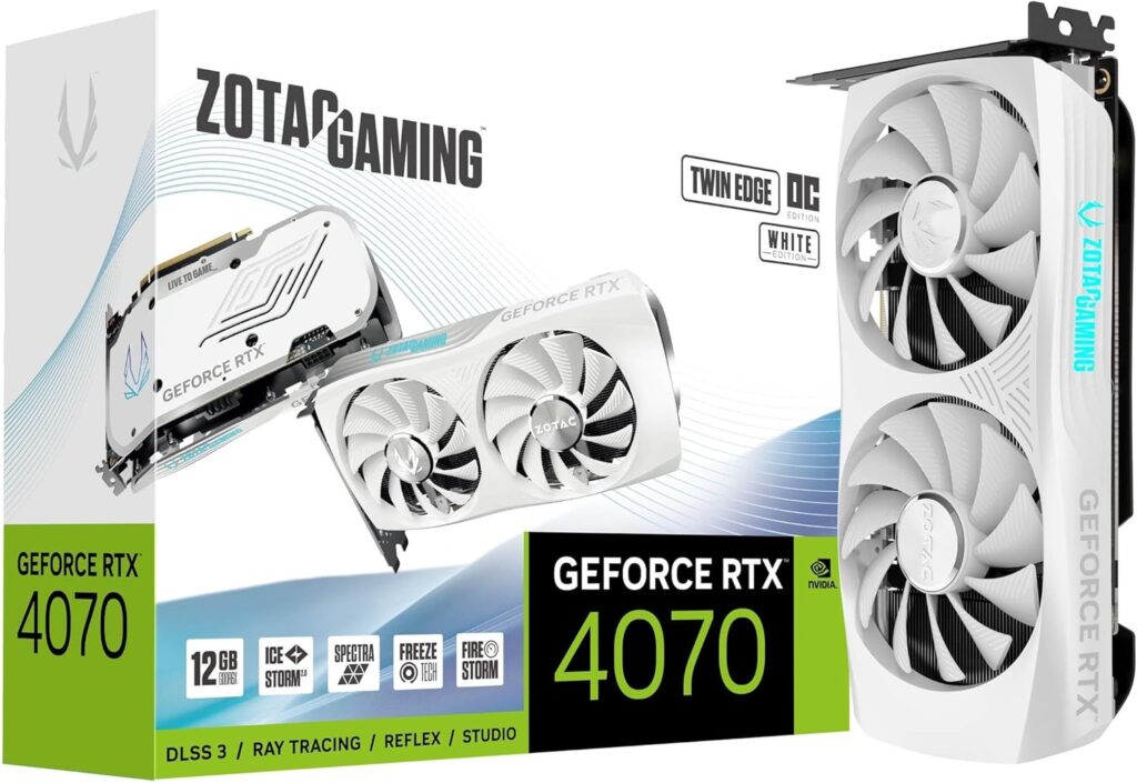 ZOTAC Gaming GeForce RTX 4070 Twin Edge OC White Edition DLSS 3 12GB Image