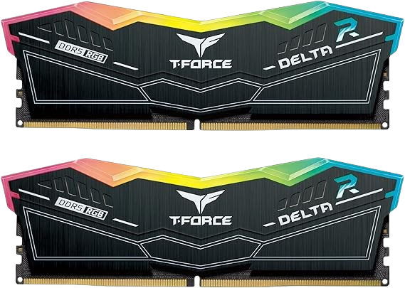 T-FORCE DELTA [32GBx2] 6000MHz DDR5 BLACK RAM Image