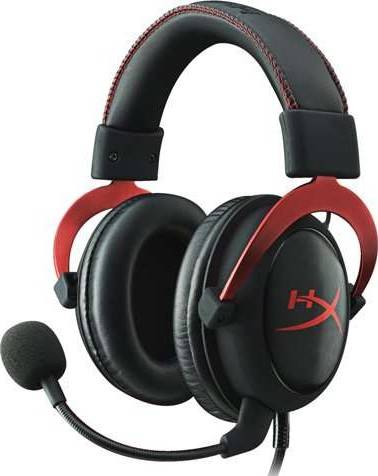 HyperX Cloud II Gaming Headset for PC PS4, 53mm Drivers, Virtual 7.1-Channel Surround Sound, Detachable Boom Mic, Advanced USB Audio Control, 3.5mm Audio Cable, Red Image