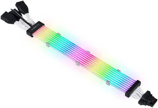 Lian Li Strimer Plus V2 12+4 To 3×8 Pin Add-RGB Cable, Unlock Your Imagination, Compatible with L-Connect, 8 Light Guides, 335mm Cable Length Image