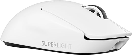 Logitech G PRO X Superlight 2 Lightspeed Wireless Gaming Mouse, Lightforce Hybrid Switches, HERO 2 Sensor with 32,000 DPI, 5 Prog Buttons, Up to 95H Battery Life, USB-C, PC Mac, White Image