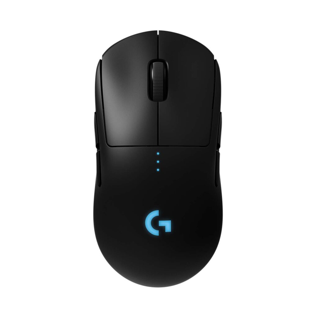 Logitech G PRO Wireless Gaming Mouse, HERO 25K Sensor, 25,600 DPI, RGB, Ultra Lightweight, 4-8 Programmable Buttons, Long Battery Life, POWERPLAY-compatible, Built for esports, PC/Mac – Black Image