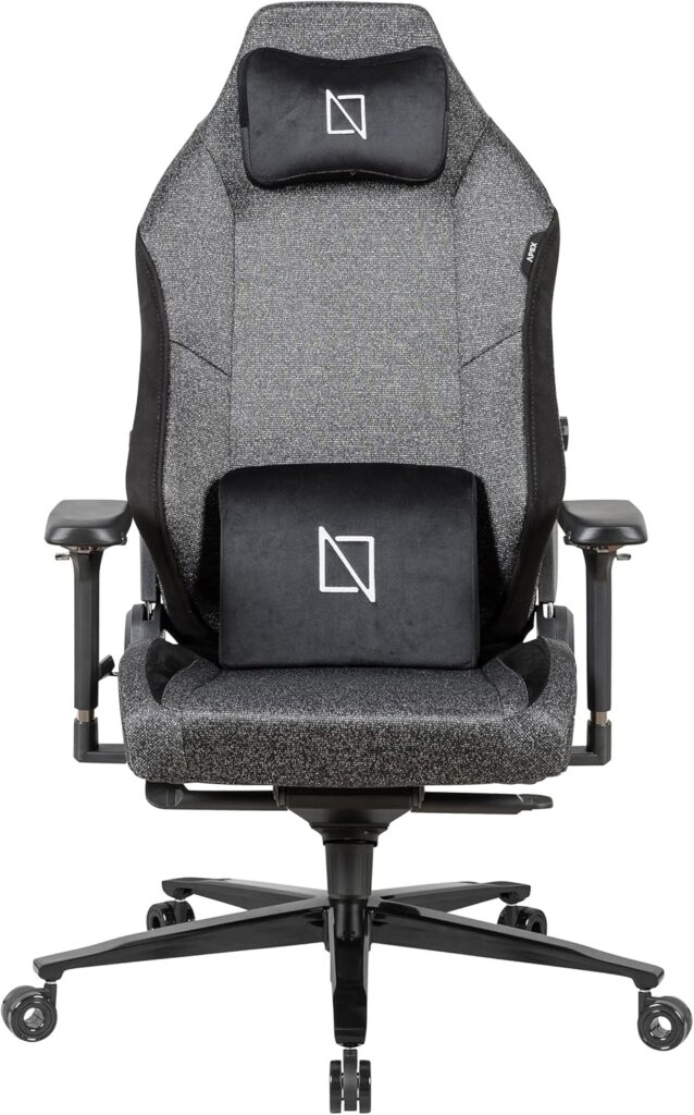 APEX PRO MAX, High Back Computer Gaming Chair with Magnetic 4D Swappable Armrests, Lumbar Pillow & Magnetic Headrest by NAVO كرسي الألعاب (PRO MAX UltraWeave – Black) Image