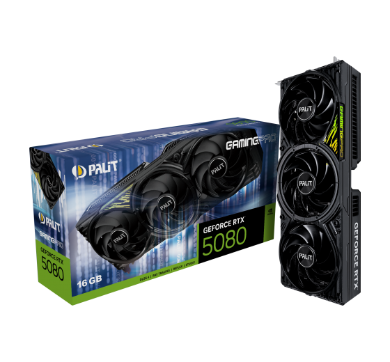 PALIT GeForce RTX 5080 16GB GDDR7 GamingPro Graphics Card, DLSS 4 Image