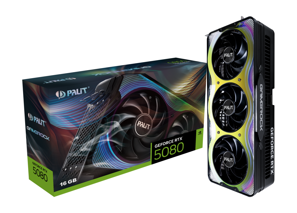 PALIT GeForce RTX 5080 16GB GDDR7 GameRock OC Edition Graphics Card DLSS 4 Image