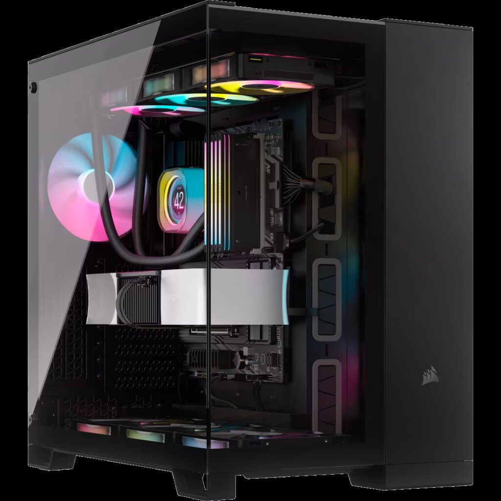 CORSAIR CASE 6500X TEMPERED GLASS BLACK/OBSIDIAN ALUMINUM CASE Image