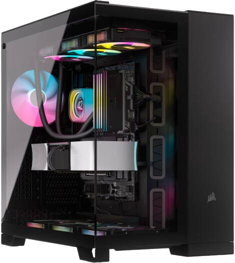 CORSAIR CASE 6500X TEMPERED GLASS BLACK/OBSIDIAN ALUMINUM CASE Image