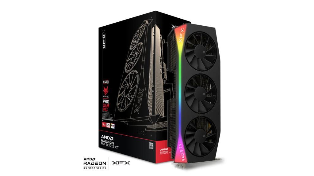 XFX Mercury AMD Radeon RX 9070XT OC Gaming Edition with RGB Graphics Card Image