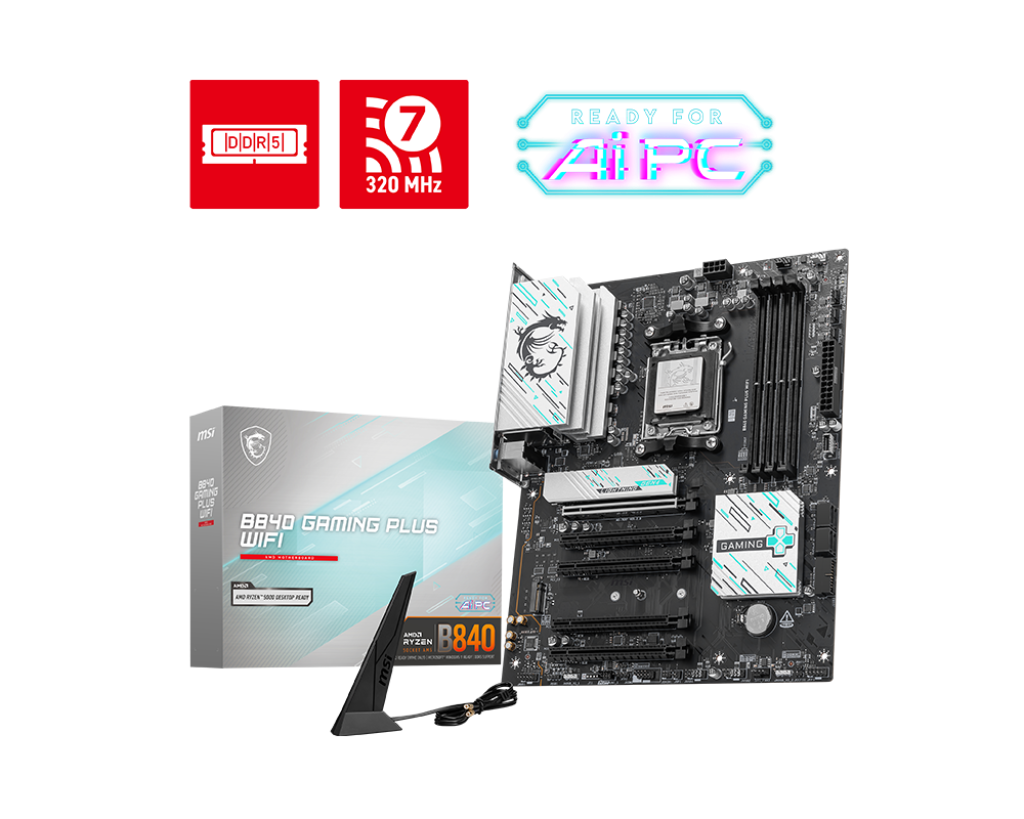 MSI B840 Gaming Plus WiFi AM5 ATX Motherboard Image