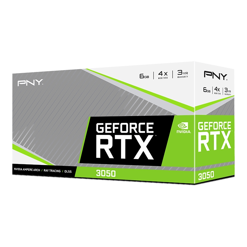 PNY GeForce RTX 3050 6GB VERTO Dual Fan Graphics Card Image