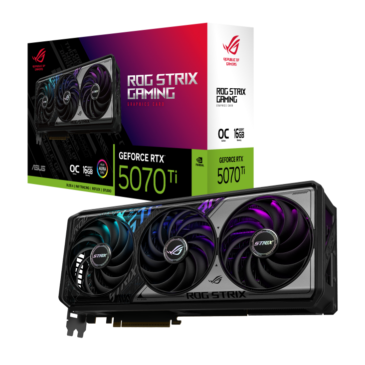 ASUS ROG Strix GeForce RTX 5070 Ti 16GB GDDR7 OC Edition Graphics Card Image