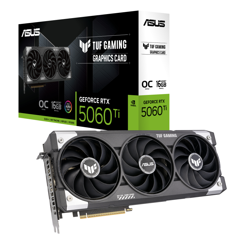 ASUS TUF Gaming GeForce RTX 5060 Ti 16GB GDDR7 OC Edition Graphics Card Image