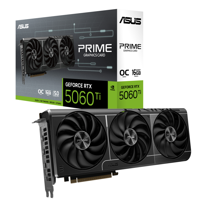 ASUS PRIME GeForce RTX 5060 Ti 16GB GDDR7 OC Edition Graphics Card Image