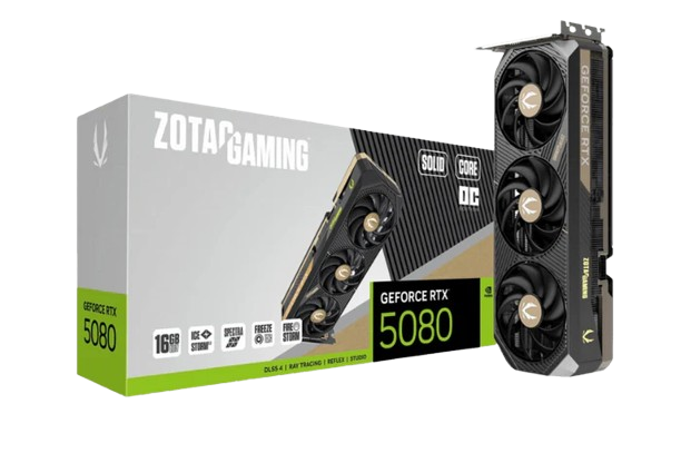 ZOTAC RTX 5080 SOLID CORE OC Graphics Card Image