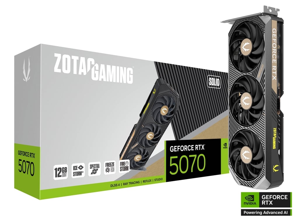 ZOTAC GAMING GeForce RTX 5070 SOLID Graphics Card Image