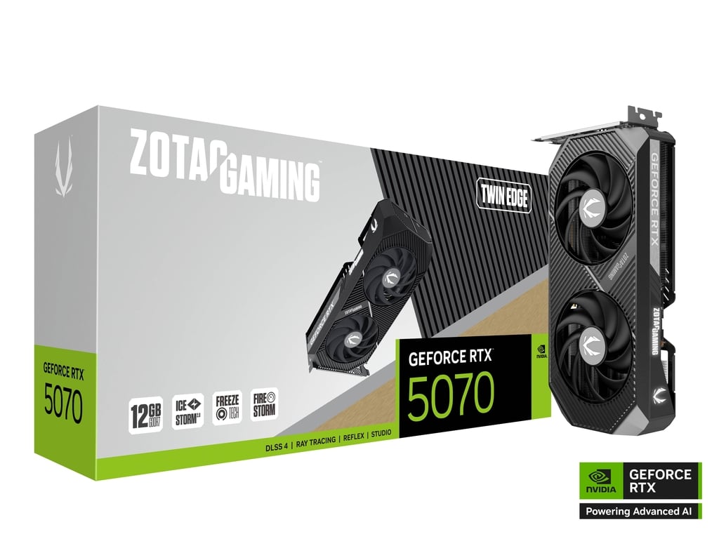 ZOTAC GAMING GeForce RTX 5070 Twin Edge Graphics Card Image