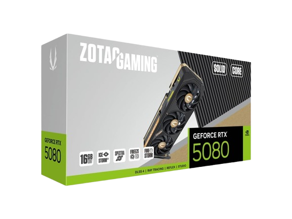 ZOTAC RTX 5080 SOLID CORE Graphics Card Image