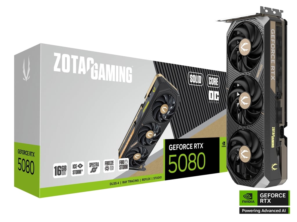 ZOTAC GAMING GeForce RTX 5080 SOLID CORE OC Graphics Card Image