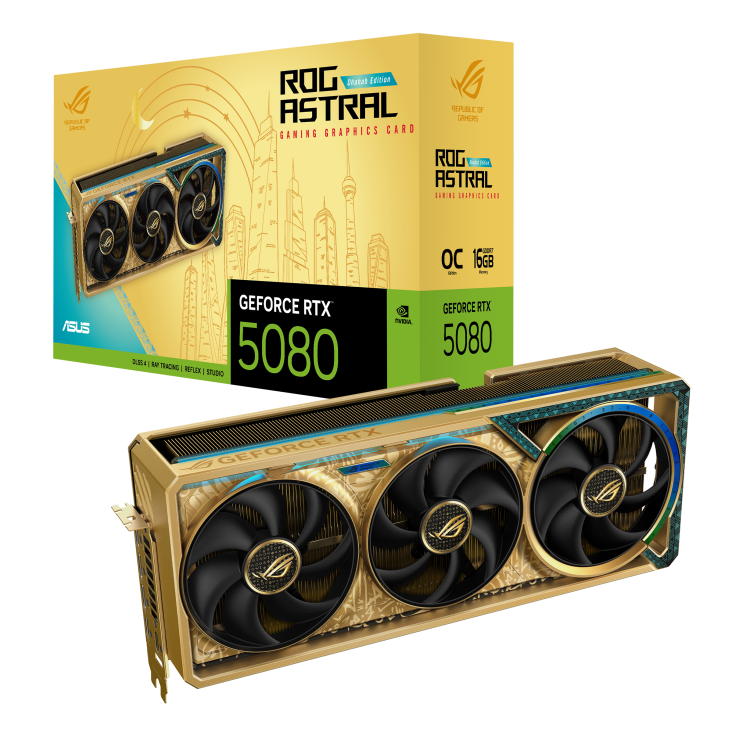 ASUS ROG Astral GeForce RTX 5080 Dhahab CORE OC Edition Graphics Card Image
