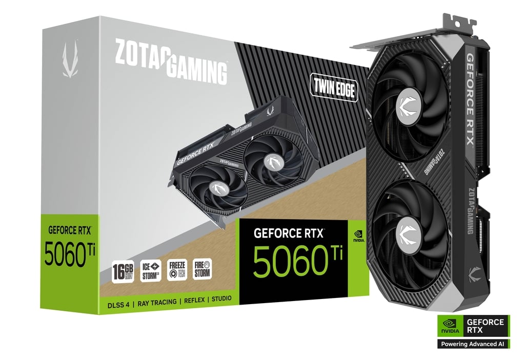 ZOTAC GAMING GeForce RTX 5060 Ti 16GB Twin Edge Graphics Card Image