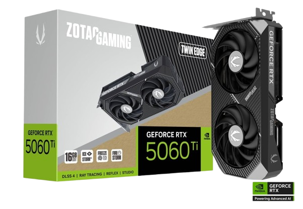 ZOTAC RTX 5060 TI 16GB TWIN EDGE GRAPHICS CARD Image