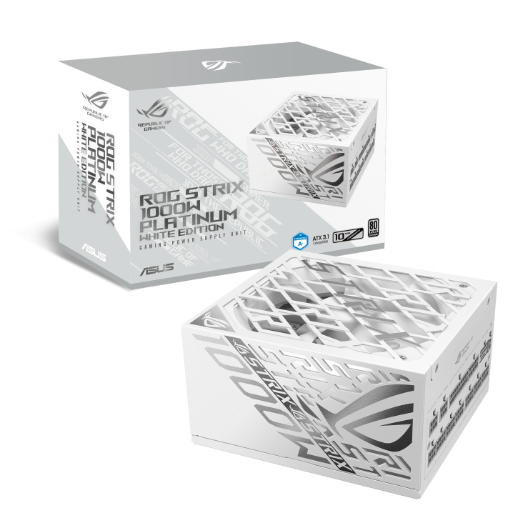ASUS ROG STRIX 1000P WHITE GAMING POWER SUPPLY Image