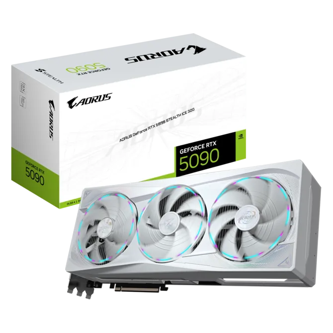 GIGABYTE AORUS RTX 5090 STEALTH ICE GRAPHICS CARD Image