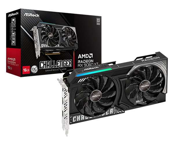 ASROCK RX 9060 XT CHALLENGER 16GB OC GRAPHICS CARD Image