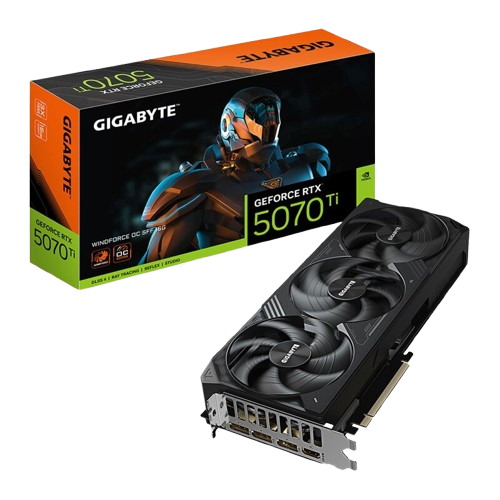 GIGABYTE 5070 Ti WINDFORCE OC SFF 16GB BLACK GRAPHICS CARD Image