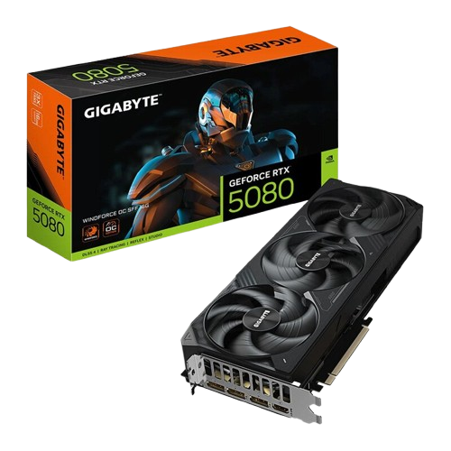 GIGABYTE RTX 5080 WINDFORCE OC SFF 16GB BLACK GRAPHICS CARD Image
