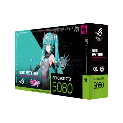 ASUS ROG ASTRAL RTX 5080 16GB OC HATSUNE MIKU EDITION GRAPHICS CARD Image