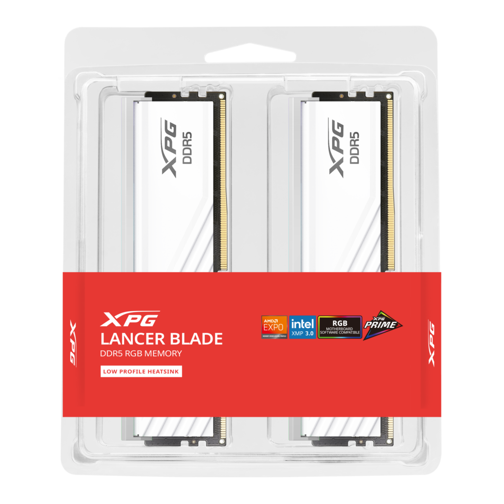 XPG 32GB (16GBX2) 6000MHz CL48 WHITE DDR5 RAM Image