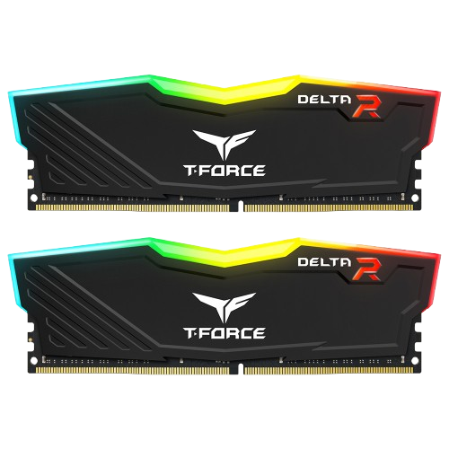 T-FORCE 16GB (8GBX2) 3600MHz CL18 DDR4 BLACK RAM Image