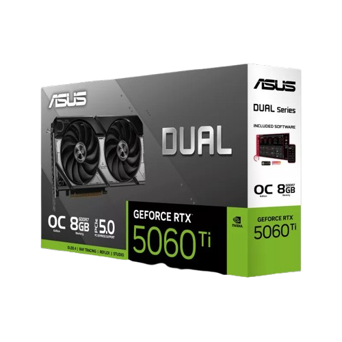 ASUS DUAL RTX 5060 TI 8GB OC GRAPHICS CARD Image