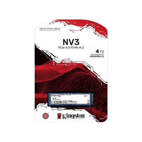 Kingston NV3 4TB PCIe 4.0 NVMe M.2 2280 SSD – SNV3S/4000G Image