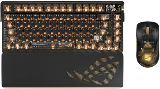 ASUS ROG Extreme Edition 20 Combo Set, ASUS ROG Azoth Extreme Edition 20 Gaming Keyboard with ASUS ROG Harpe II Extreme Edition 20 Gaming Mouse Image