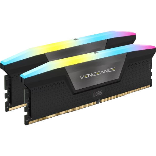 CORSAIR VENGEANCE RGB 96GB (2x48GB) DDR5 DRAM 6000MT/s CL30 Memory Kit — Black Image